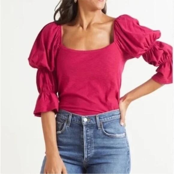 Nation Ltd | Hillary Romance Tee Heartbreaker Pink Size Small NWT NEW - Picture 10 of 10